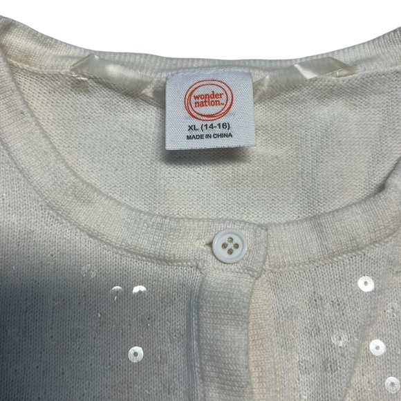 Yarn Art & Wonder Nation - Girls 2pc. Cardigan Set Sz. 14/16 - Picture 7 of 9